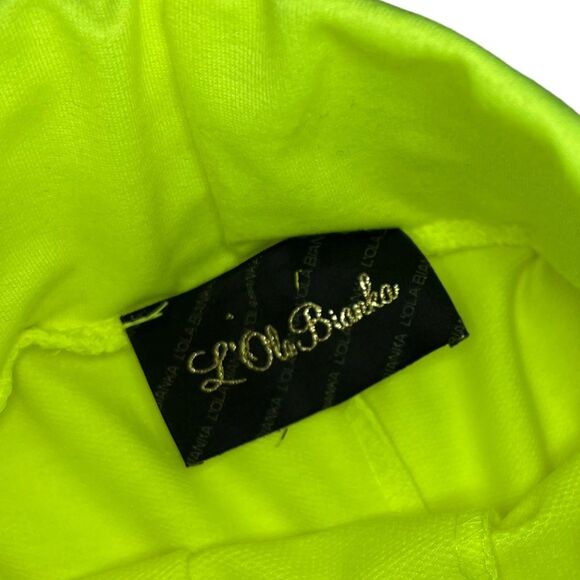 NWT L'ola Bianka Neon Green 3 Piece Short Track Set Size XS Logo Embroidered - Picture 7 of 10